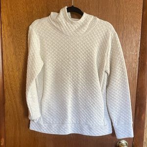 RBX Cream Quilted Athletic Pullover Hoodie Sweatshirt